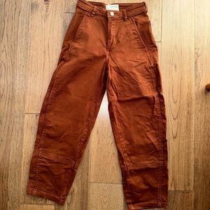 EVERLANE utility barrel pant rosewood